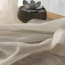 画像をギャラリービューアに読み込む, 【オーダー可】White Linen Tulle Curtain ホワイトリネンレースカーテン