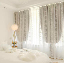 画像をギャラリービューアに読み込む, 【オーダー可】Flora Double Layer Curtain 姫系花柄二重カーテン