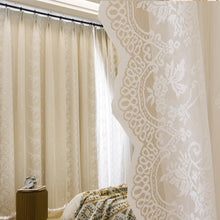 画像をギャラリービューアに読み込む, 【オーダー可】Flora Double Layer Curtain 姫系花柄二重カーテン