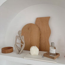 画像をギャラリービューアに読み込む, Wooden Nordic Style Water Ripple Board ウッドトレイ ウエーブプレート