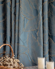画像をギャラリービューアに読み込む, 【オーダー可】Luxury Gold Leaf Curtain 贅沢リーフ柄金箔カーテン