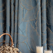 画像をギャラリービューアに読み込む, 【オーダー可】Luxury Gold Leaf Curtain 贅沢リーフ柄金箔カーテン