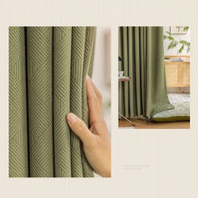 画像をギャラリービューアに読み込む, 【オーダー可】Chenille Cross Stripe Curtain シェニール織クロスストライプカーテン