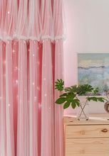 画像をギャラリービューアに読み込む, 【オーダー可】Romantic Star Double Layer Curtains ver.2 星柄の二重カーテンアップグレード版