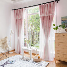 画像をギャラリービューアに読み込む, 【オーダー可】Romantic Star Double Layer Curtains ver.2 星柄の二重カーテンアップグレード版