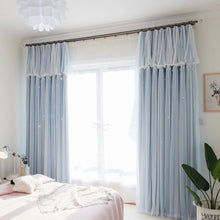 画像をギャラリービューアに読み込む, 【オーダー可】Romantic Star Double Layer Curtains ver.2 星柄の二重カーテンアップグレード版