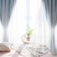 画像をギャラリービューアに読み込む, 【オーダー可】Romantic Star Double Layer Curtains ver.2 星柄の二重カーテンアップグレード版