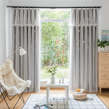 画像をギャラリービューアに読み込む, 【オーダー可】Romantic Star Double Layer Curtains ver.2 星柄の二重カーテンアップグレード版