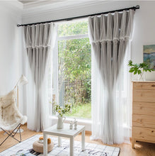 画像をギャラリービューアに読み込む, 【オーダー可】Romantic Star Double Layer Curtains ver.2 星柄の二重カーテンアップグレード版