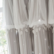 画像をギャラリービューアに読み込む, 【オーダー可】Romantic Star Double Layer Curtains ver.2 星柄の二重カーテンアップグレード版