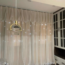 画像をギャラリービューアに読み込む, 【オーダー可】Romantic Star Double Layer Curtains ver.2 星柄の二重カーテンアップグレード版