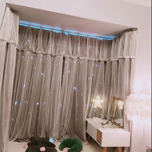 画像をギャラリービューアに読み込む, 【オーダー可】Romantic Star Double Layer Curtains ver.2 星柄の二重カーテンアップグレード版