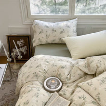 画像をギャラリービューアに読み込む, Vintage Gardenia Bedding Set クチナシ花柄の寝具カバーセット