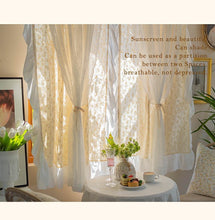 Load image into Gallery viewer, Daisy Double Layer Curtain デイジー柄二重カーテン