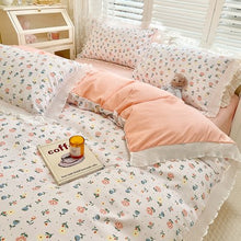 画像をギャラリービューアに読み込む, Fresh Floral Bedding Set 春の花寝具カバー3点/4点セット(三色展開)