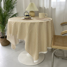 画像をギャラリービューアに読み込む, Korean Check Tablecloth 韓国風チェックテーブルクロス(8色展開)