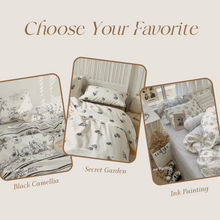 Load image into Gallery viewer, French Flower Painting Bedding Set 花の絵寝具カバー3点/4点セット