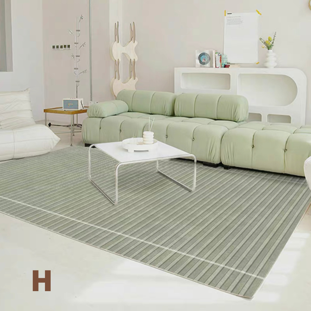 六畳の憩 9Design Refreshing Green Carpet 爽やかな癒しの緑色カーペット