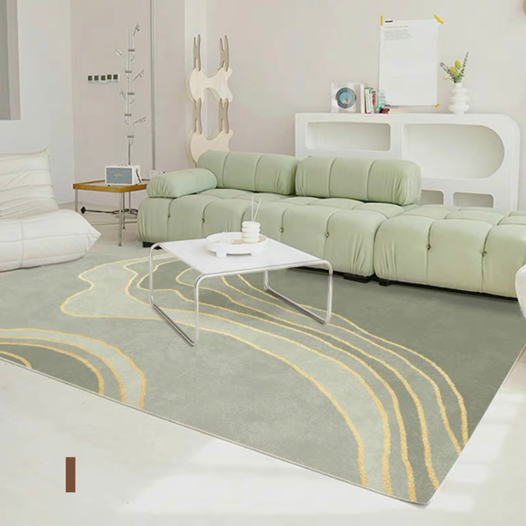 六畳の憩 9Design Refreshing Green Carpet 爽やかな癒しの緑色カーペット