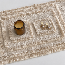 画像をギャラリービューアに読み込む, Ivory Fringed Weave Mat アイボリーフリンジ織りマット
