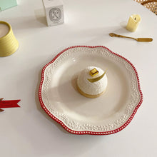 画像をギャラリービューアに読み込む, French Embossed Flower Plate 浮き彫りフラワープレート
