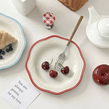 画像をギャラリービューアに読み込む, French Embossed Flower Plate 浮き彫りフラワープレート
