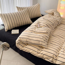 画像をギャラリービューアに読み込む, Nordic Black Stripe Bedding Set ブラックストライプ寝具カバーセット
