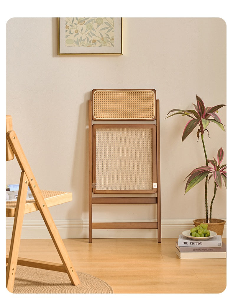 六畳の憩 Rattan Folding Chair ラタン折りたたみチェア
