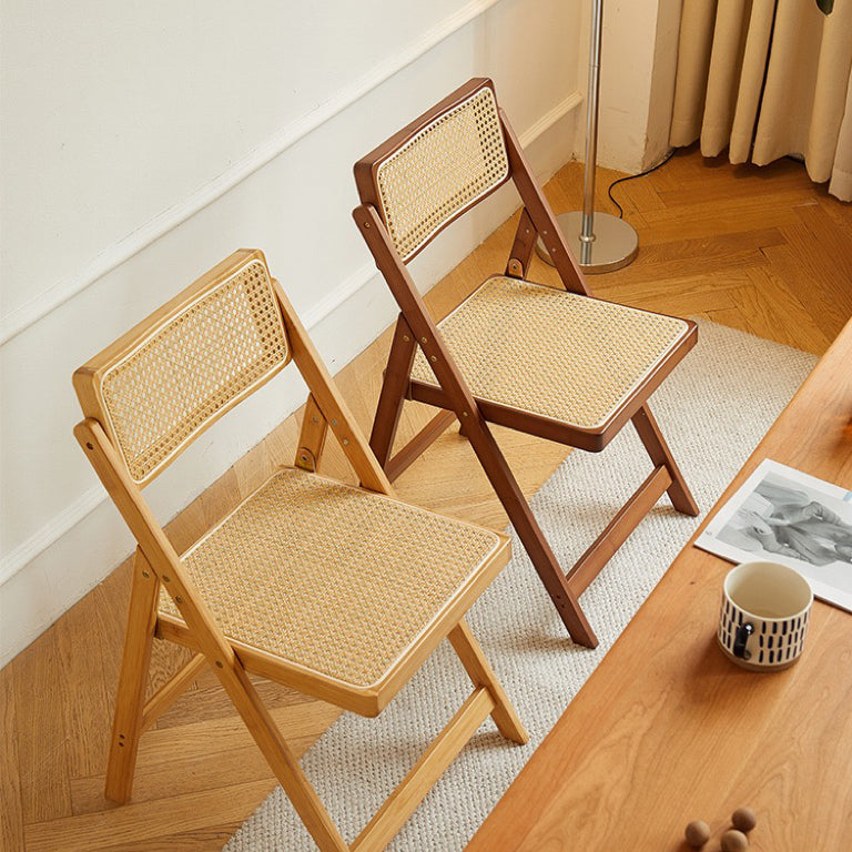 折りたたみ ラタンチェア ブラウン/ベージュ 椅子 ラタン 六畳の憩 Rattan Folding Chair ラタン折りたたみチェア