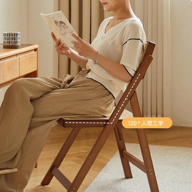 六畳の憩 Rattan Folding Chair ラタン折りたたみチェア