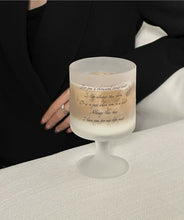 画像をギャラリービューアに読み込む, Frosted Stem Cup with English Text 英字入りフロストステムグラス
