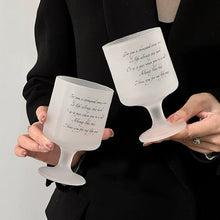 画像をギャラリービューアに読み込む, Frosted Stem Cup with English Text 英字入りフロストステムグラス
