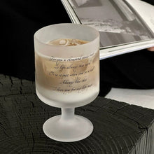 画像をギャラリービューアに読み込む, Frosted Stem Cup with English Text 英字入りフロストステムグラス
