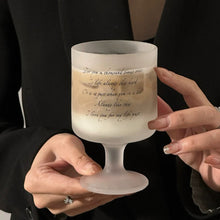 画像をギャラリービューアに読み込む, Frosted Stem Cup with English Text 英字入りフロストステムグラス
