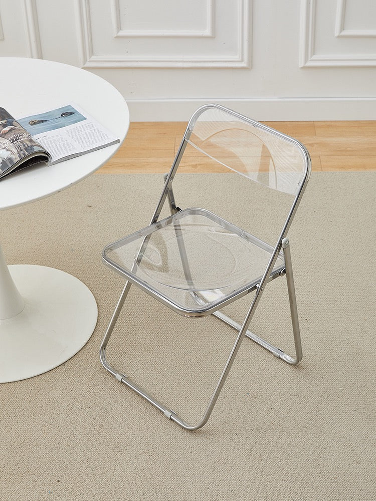 六畳の憩 Transparent Acrylic Folding Chair アクリル折りたたみ