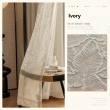 Load image into Gallery viewer, 【オーダー可】Vintage Fern Relief Voile Curtain ヴィンテージフェルンレリーフカーテン
