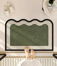 画像をギャラリービューアに読み込む, Olive Vintage Diatomite Mat オリーブ珪藻土マット
