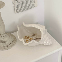 画像をギャラリービューアに読み込む, 貝殻モチーフジュエリートレイ Ceramic Seashell Jewelry Tray
