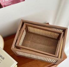 Load image into Gallery viewer, Rattan Basket ラタン収納バスケット（4色展開）
