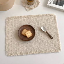 画像をギャラリービューアに読み込む, Ivory Fringed Weave Mat アイボリーフリンジ織りマット
