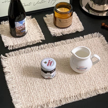 画像をギャラリービューアに読み込む, Ivory Fringed Weave Mat アイボリーフリンジ織りマット
