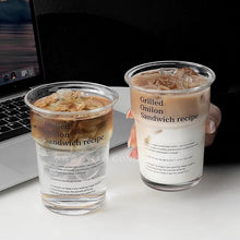 画像をギャラリービューアに読み込む, Recipe Lettering Flared Glass Cup レシピ風反り口グラス
