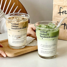 画像をギャラリービューアに読み込む, Recipe Lettering Flared Glass Cup レシピ風反り口グラス
