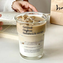 画像をギャラリービューアに読み込む, Recipe Lettering Flared Glass Cup レシピ風反り口グラス
