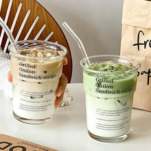 画像をギャラリービューアに読み込む, Recipe Lettering Flared Glass Cup レシピ風反り口グラス
