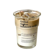 画像をギャラリービューアに読み込む, Recipe Lettering Flared Glass Cup レシピ風反り口グラス
