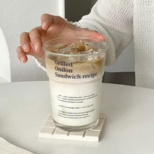 画像をギャラリービューアに読み込む, Recipe Lettering Flared Glass Cup レシピ風反り口グラス
