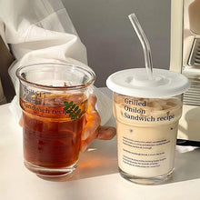 画像をギャラリービューアに読み込む, Recipe Lettering Flared Glass Cup レシピ風反り口グラス
