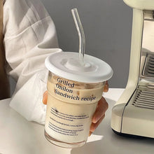 画像をギャラリービューアに読み込む, Recipe Lettering Flared Glass Cup レシピ風反り口グラス
