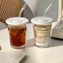 画像をギャラリービューアに読み込む, Recipe Lettering Flared Glass Cup レシピ風反り口グラス
